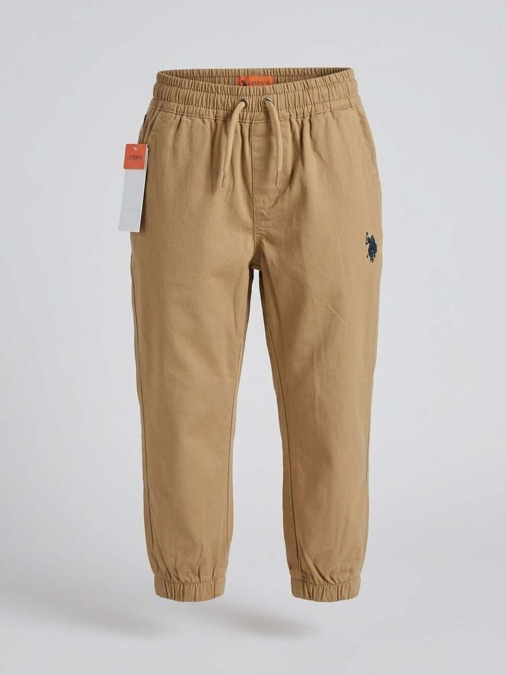 U.S. Polo Assn. Boys Flex Twill Jogger Pants Tan Size 3T